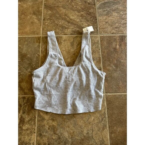 Aerie Lace Waffle Longline Bralette Medium Heather Gray Size Medium - Picture 5 of 11